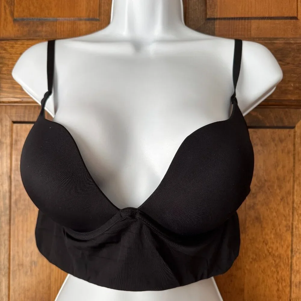 #2 Black Convertible Padded Bra w/Adjustable Spaghetti Straps X-Large